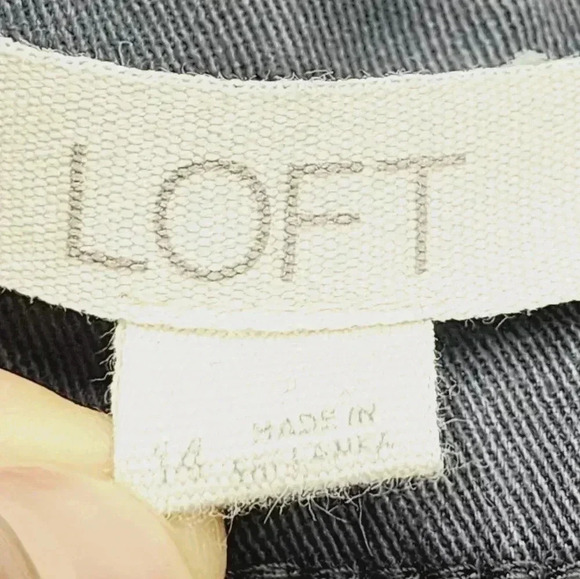 Loft Chino Women's Pants Gray slate Size 14 - Picture 5 of 6